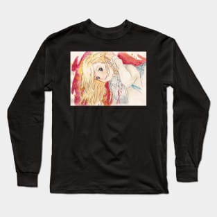 Shigatsu wa kimi no uso kaori watercolor fan art! Long Sleeve T-Shirt